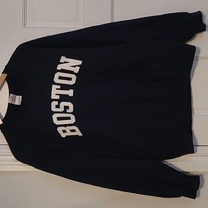 Women's navy crew neck sweatshirt